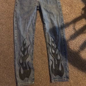 Adika Mom jeans with flame